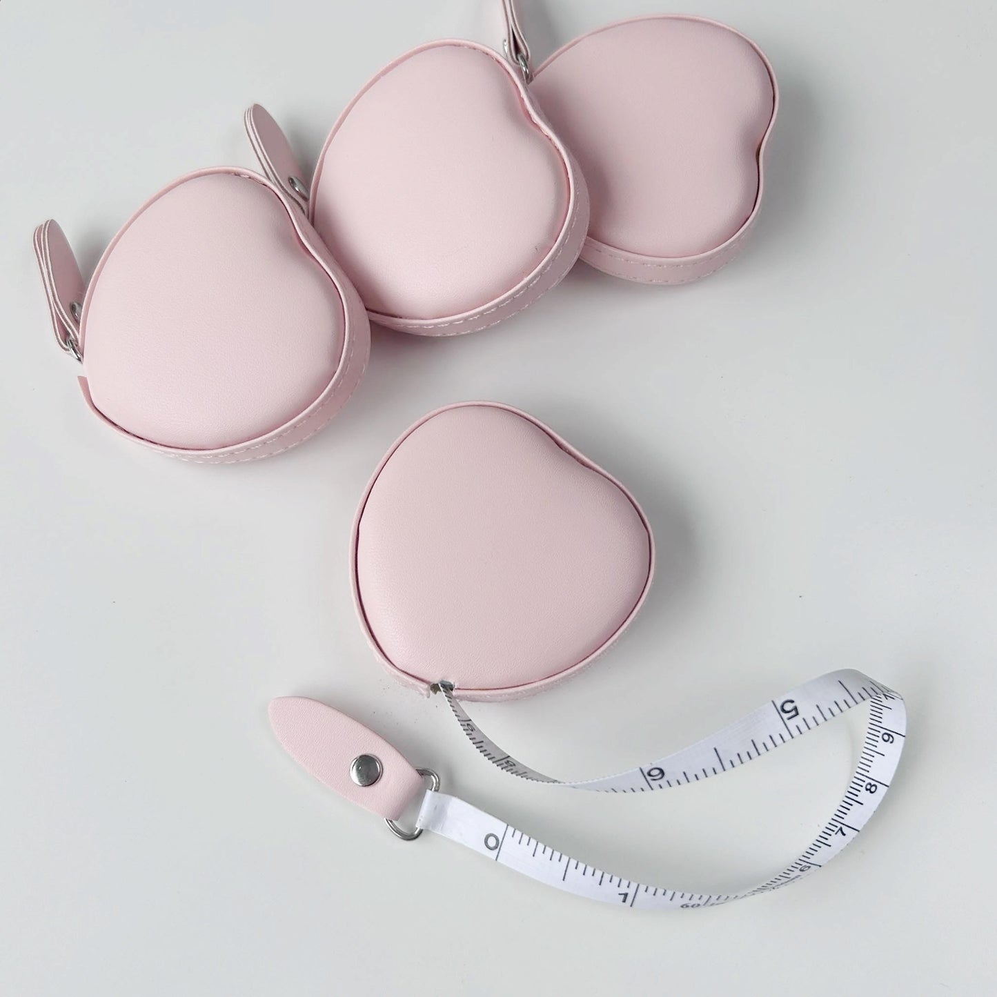 Pink Heart Retractable Tape Measure