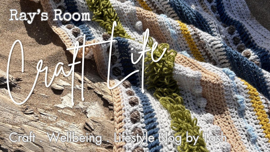 drift crochet along coastal blanket banner Ray's Room Craft Life Blog 