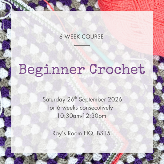 Beginner Crochet 6 Week Course - Saturday - In Person