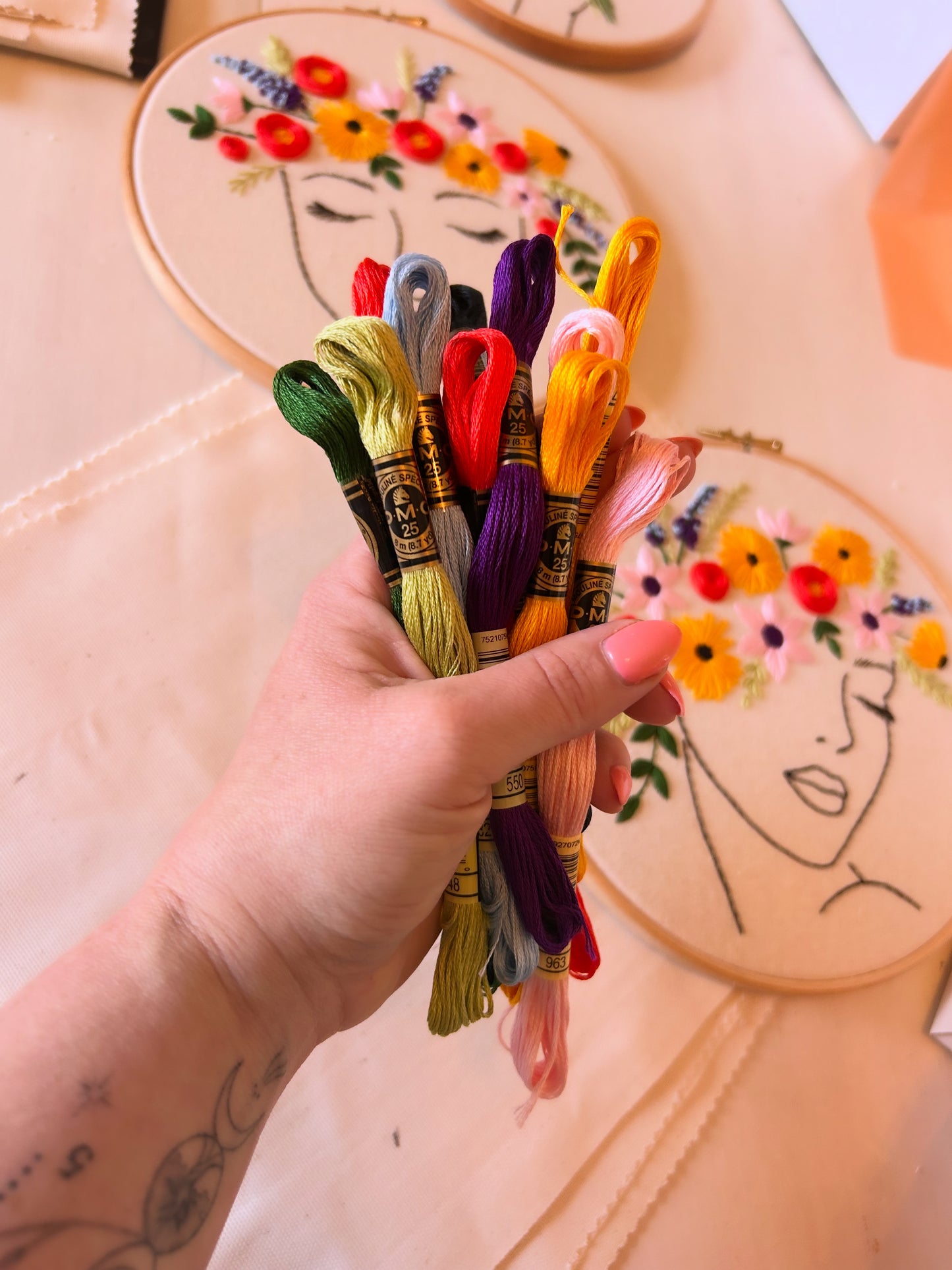 Hand Embroidery Workshop - The Botanic Muse Collection