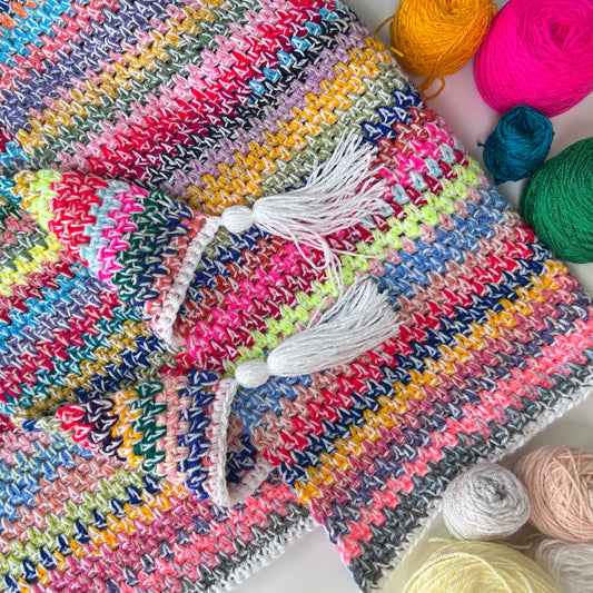 Crochet Moss Stitch Stash Buster 