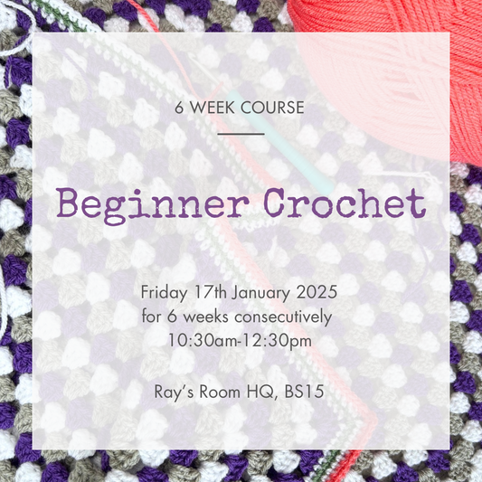 Beginner Crochet 6 Week Course - Friday - In Person