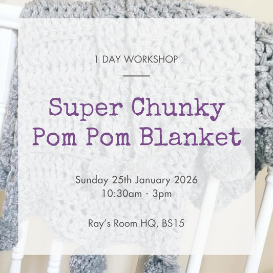Super Chunky Pom Pom Blanket Crochet Workshop