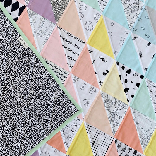 Patchwork Quilt Pastels and Monochromes