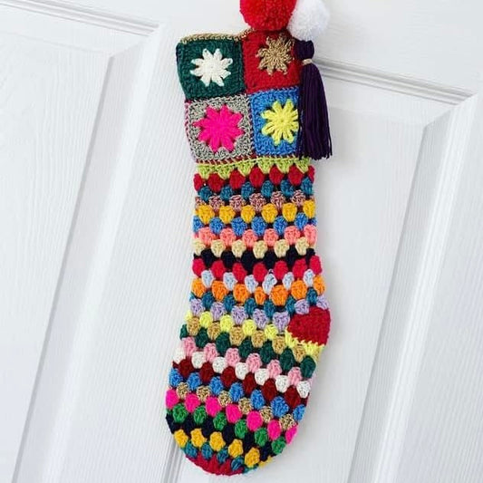Granny Crochet Christmas Stocking Pattern