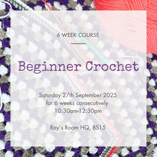 Beginner Crochet 6 Week Course - Saturday - In Person