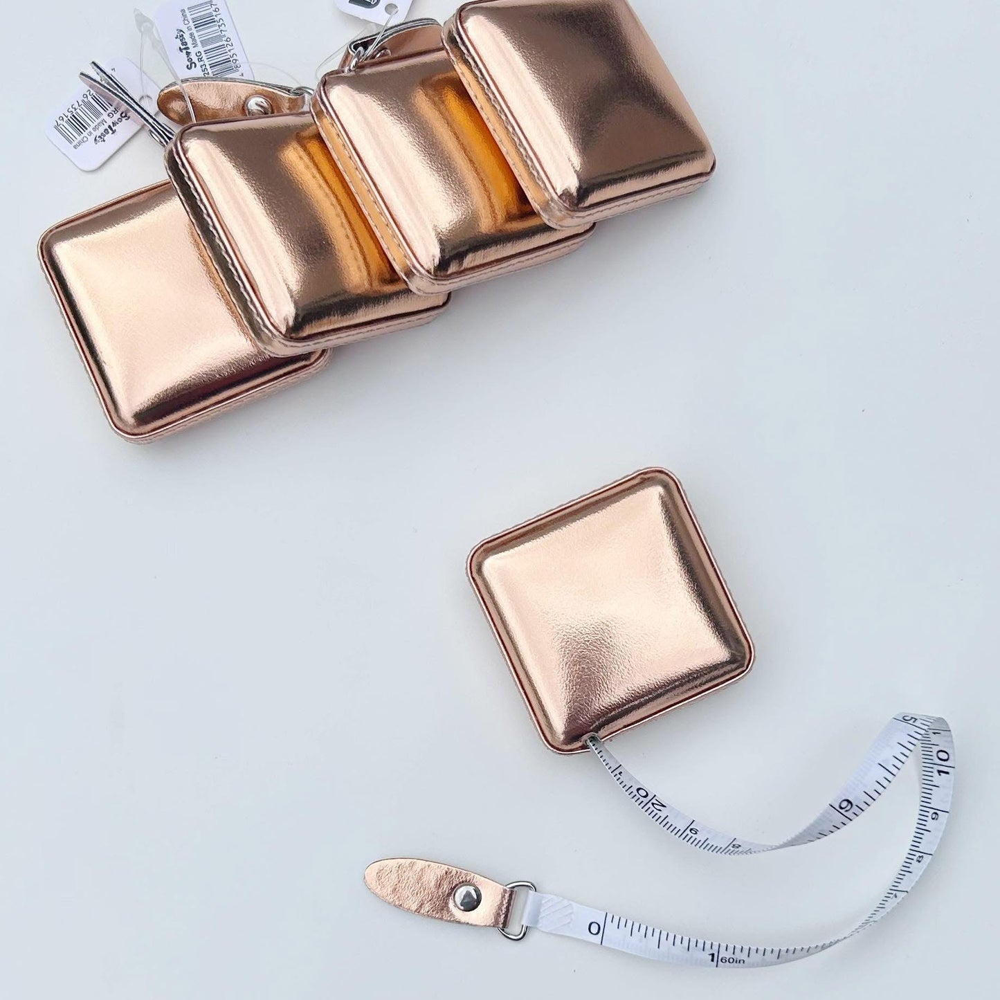 Rose Gold Square Retractable Tape Measure