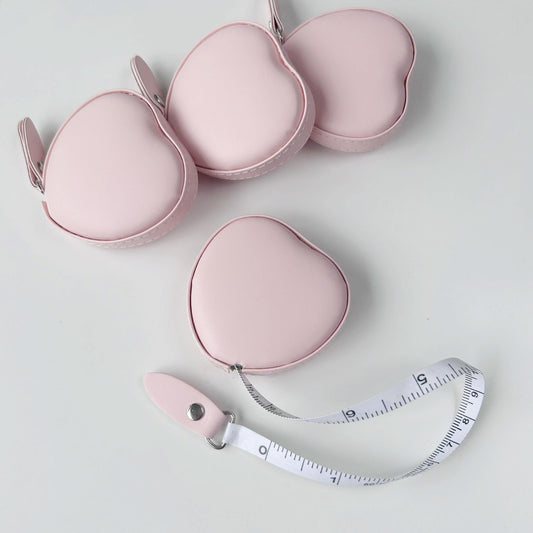 Pink Heart Retractable Tape Measure