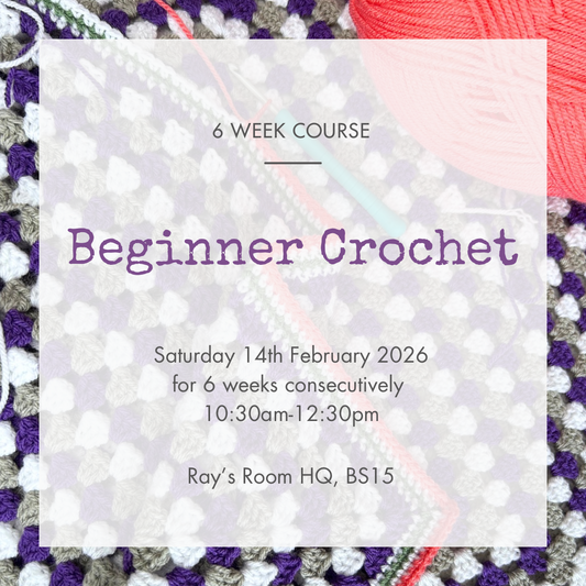 Beginner Crochet 6 Week Course - Saturday - In Person