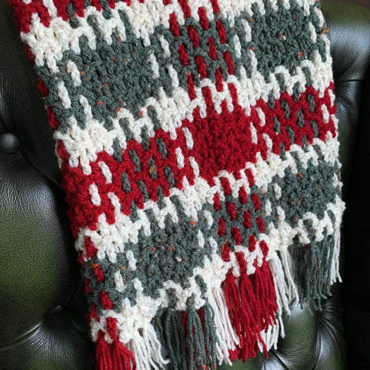 Winter Tartan Throw Pattern